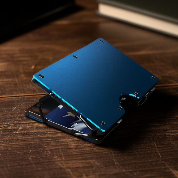 Custom Engraved Pivot Wallet | Slim Metal Card Wallet with Patented Hinge Design