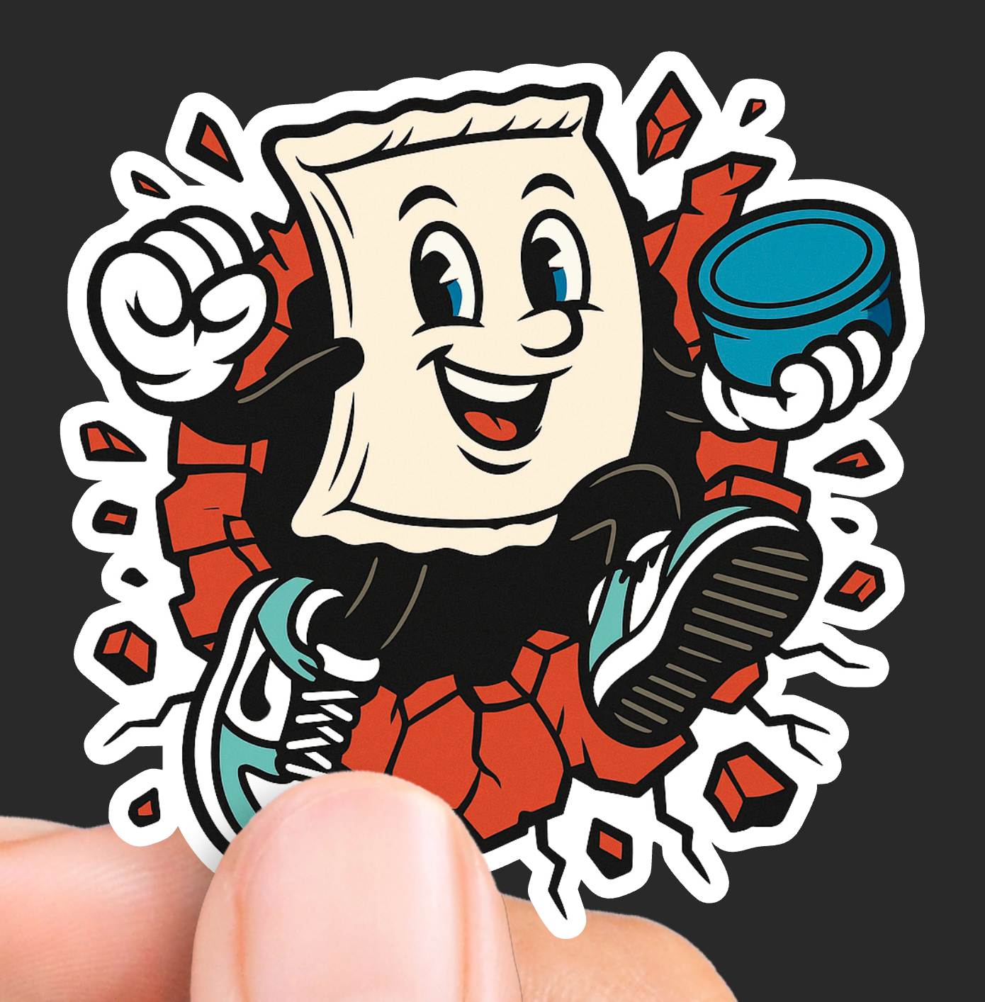 Big Decky Mascot Sticker | Fun Vinyl Sticker for Nicotine Pouch Fans